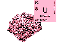 A pixelated uranium ore